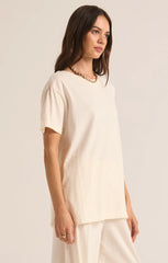 Z SUPPLY SHAYLA COTTON JERSEY CREW NECK TEE