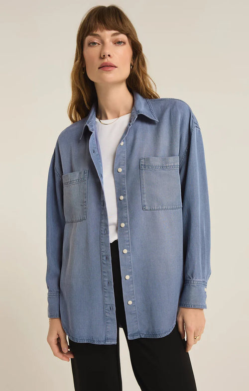 Z SUPPLY COLBIE CHAMBRAY TOP
