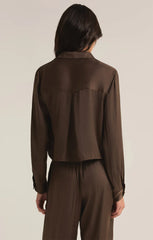 Z SUPPLY SANTE TOP IN DARK CHOCOLATE