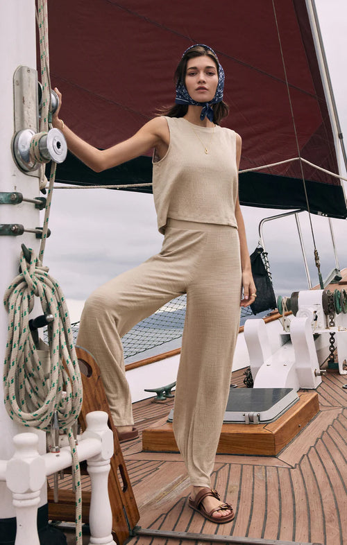 Z SUPPLY SCOUT TEXTURED SLUB PANT IN PARCHMENT