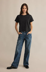 Z SUPPLY GO TO WASHED TEE IN BLACK