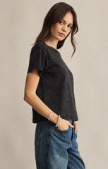 Z SUPPLY GO TO WASHED TEE IN BLACK