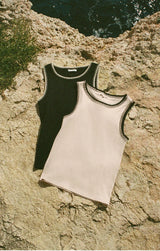 SOCIAL WHIPSTITCH TANK IN CRYSTAL
