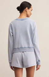 DAILY KNIT DENIM CARDIGAN IN WASHED INDIGO