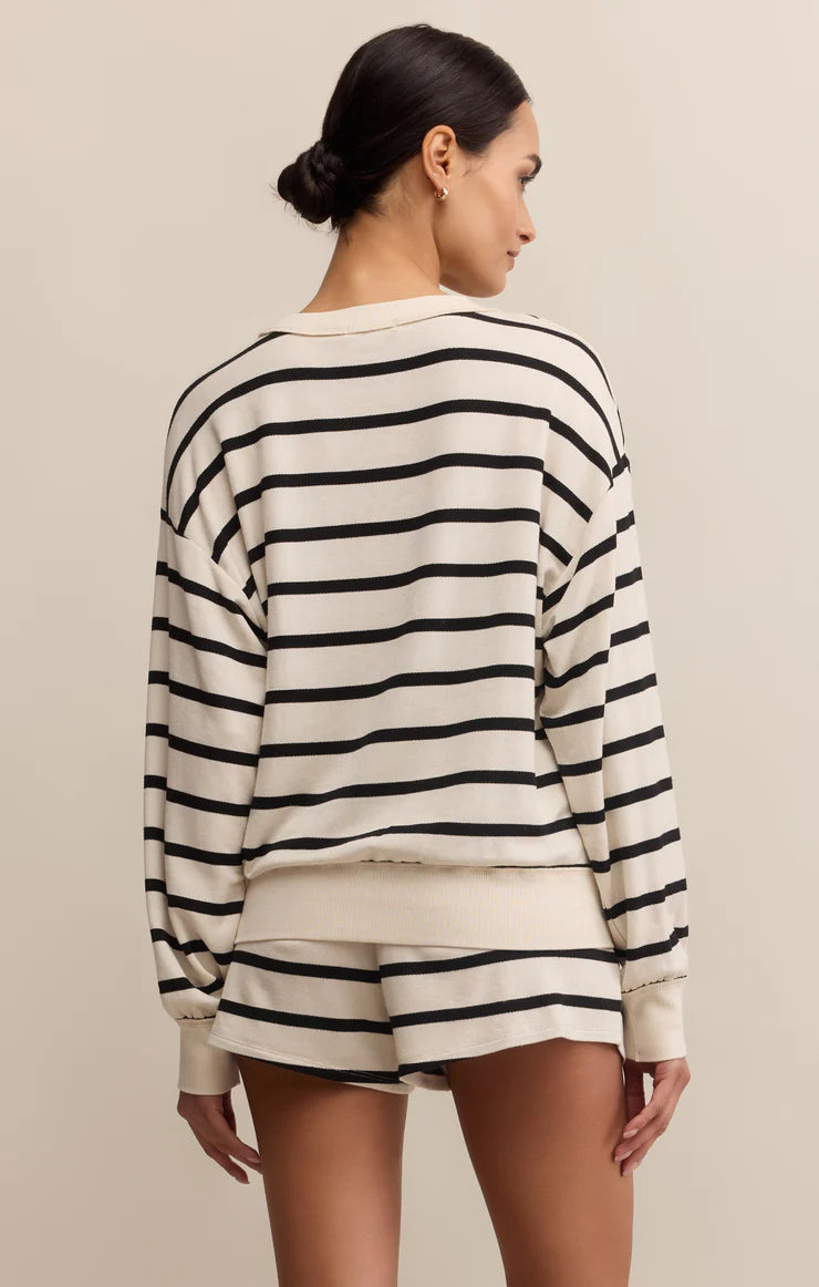STAND OUT STRIPED MODAL SWEATSHIRT