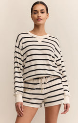 STAND OUT STRIPED MODAL SWEATSHIRT