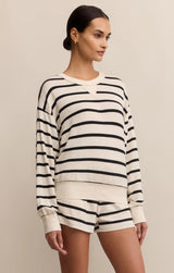 STAND OUT STRIPED MODAL SWEATSHIRT