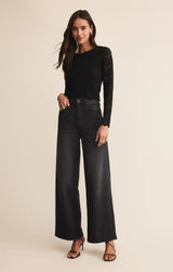 AURORA LACE TOP IN BLACK