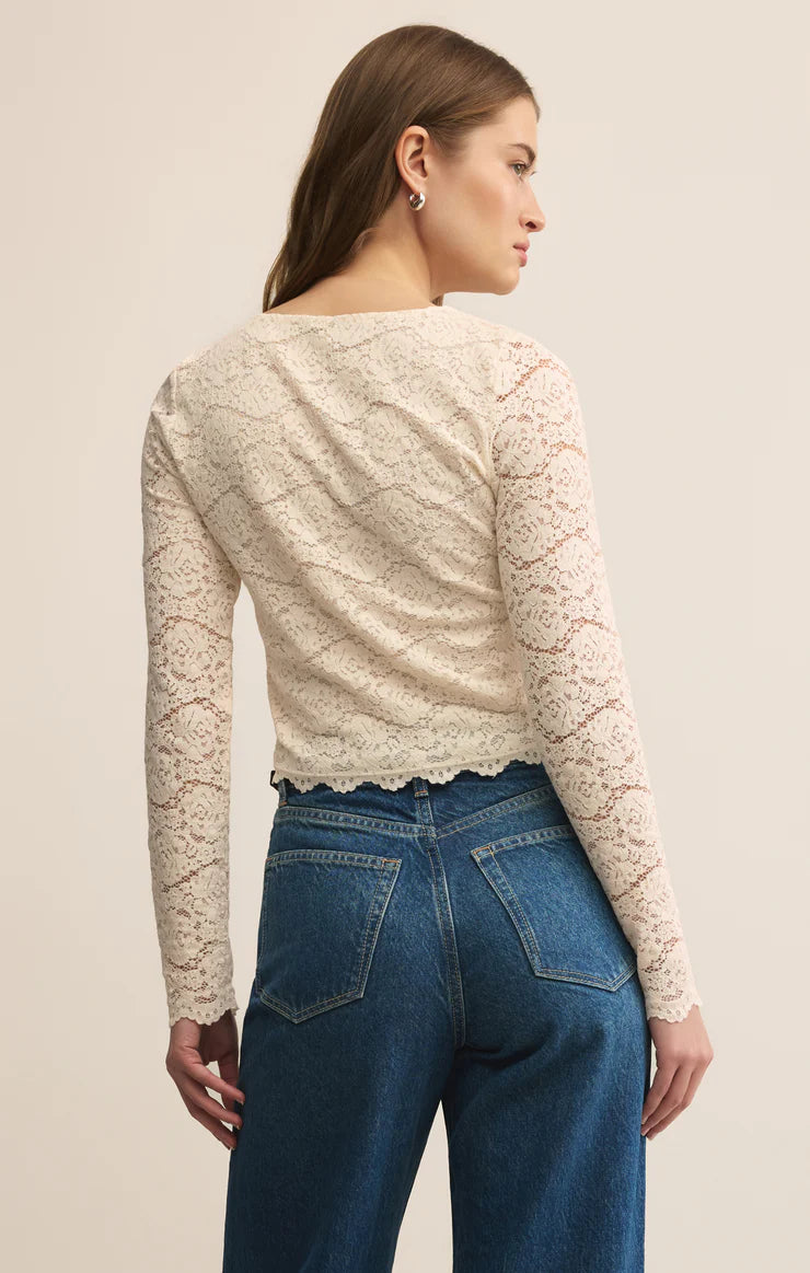 AURORA LACE TOP IN CLOUD