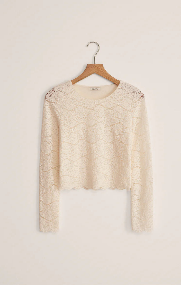 AURORA LACE TOP IN CLOUD