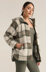 CROSS COUNTRY PLAID SHERPA JACKET