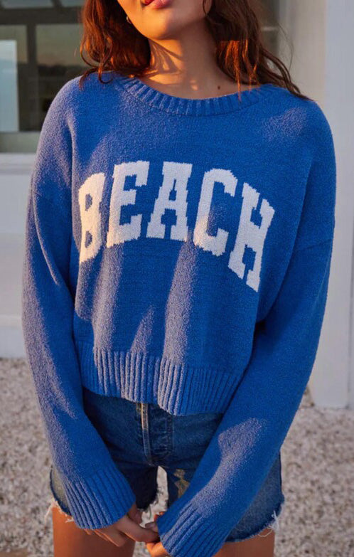 Z SUPPLY BEACH SWEATER IN FEDERAL BLUE