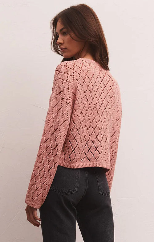 Z SUPPLY MAKENNA CROPPED SWEATER IN CHAMPAGNE