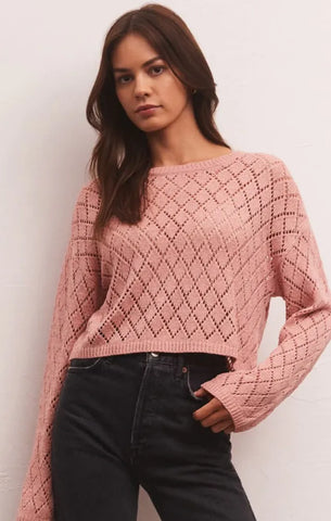 GENTLE FAWN MARNIE PULLOVER SWEATER IN HEATHER PUMICE
