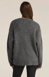 JOSIE CARDIGAN IN CHARCOAL HEATHER