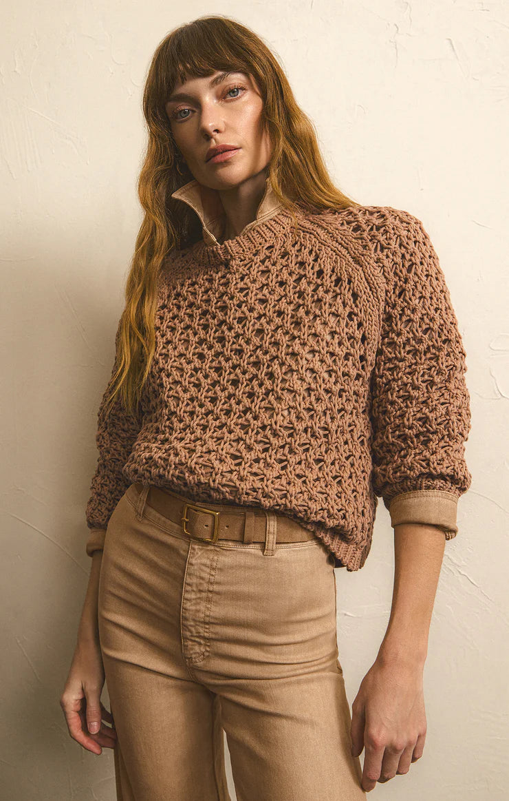 Z SUPPLY CASSIAN SWEATER IN BURRO