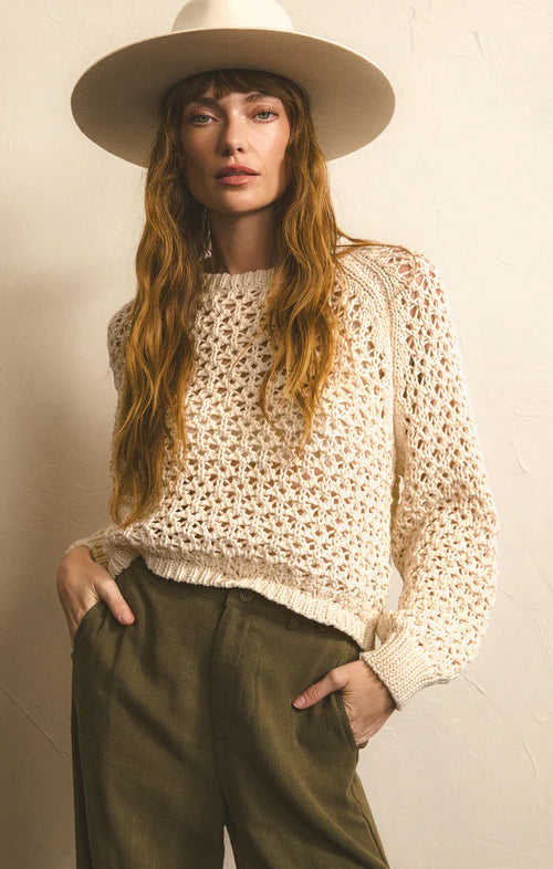 Z SUPPLY CASSIAN SWEATER IN SEA SALT