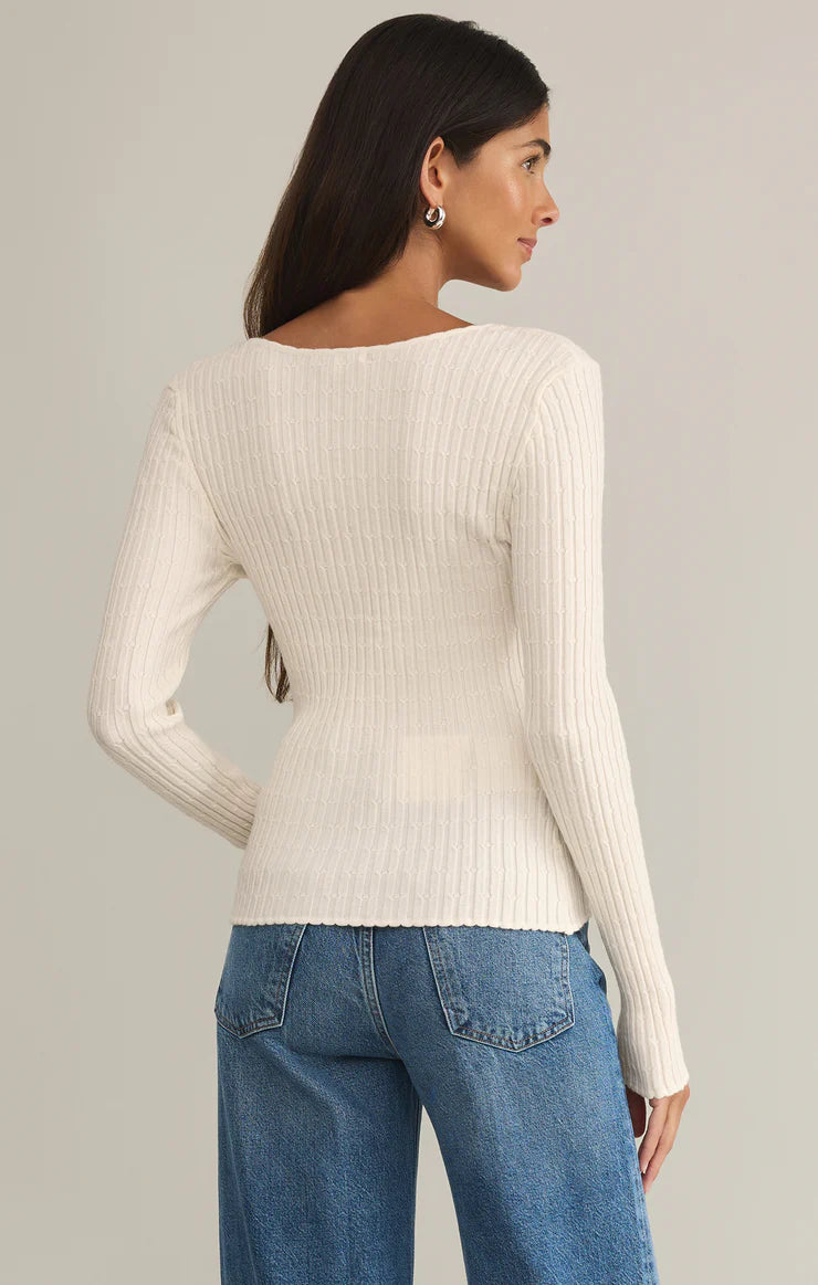 Z SUPPLY EMELIE BUTTON UP SWEATER