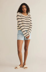 Z SUPPLY KIT STRIPE CROCHET SWEATER