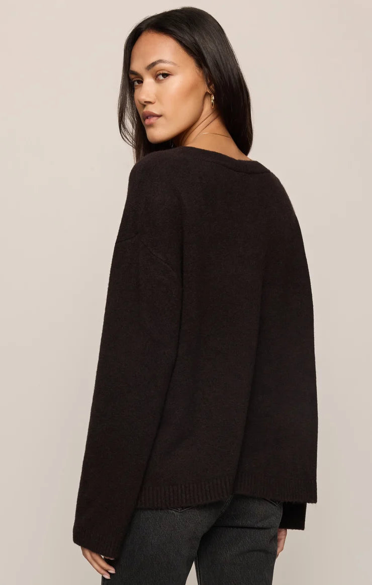 Cozy Moment Cardigan in Dark Roast