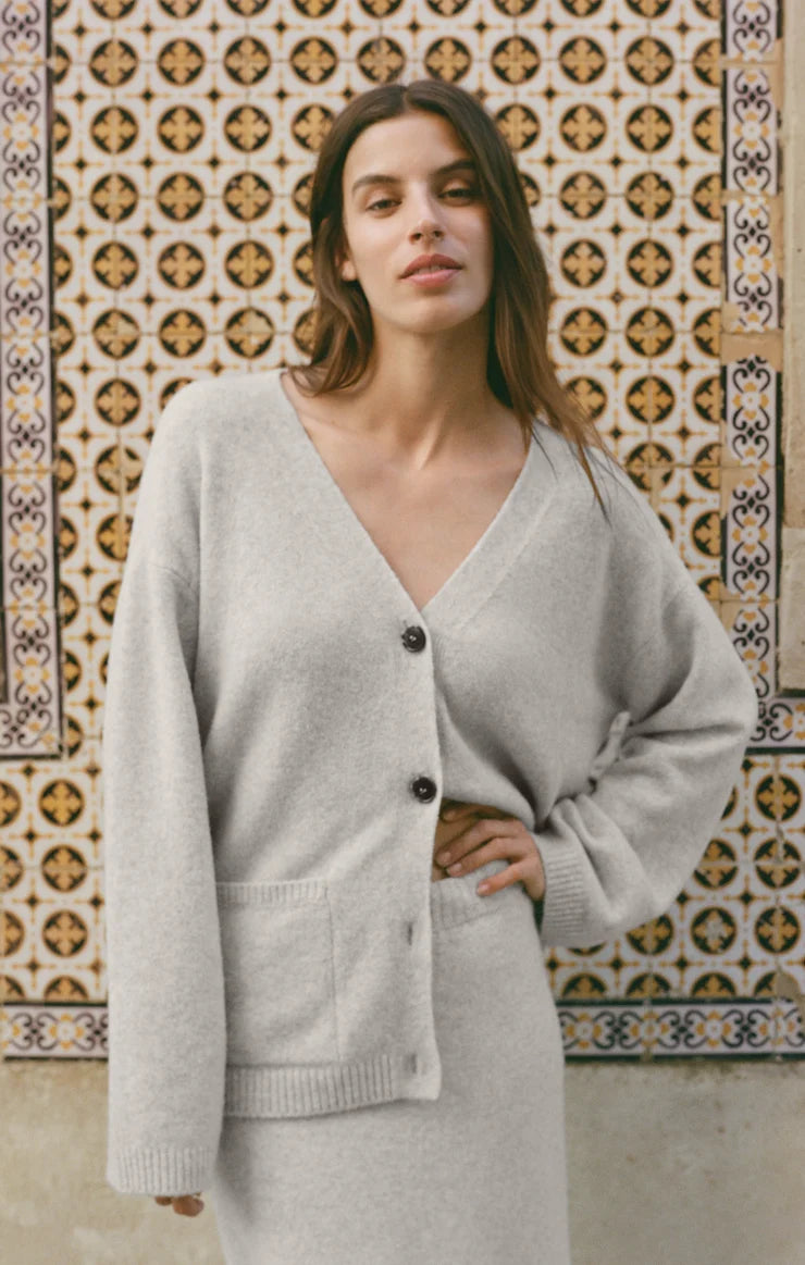 Cozy Moment Cardigan in Feather Grey
