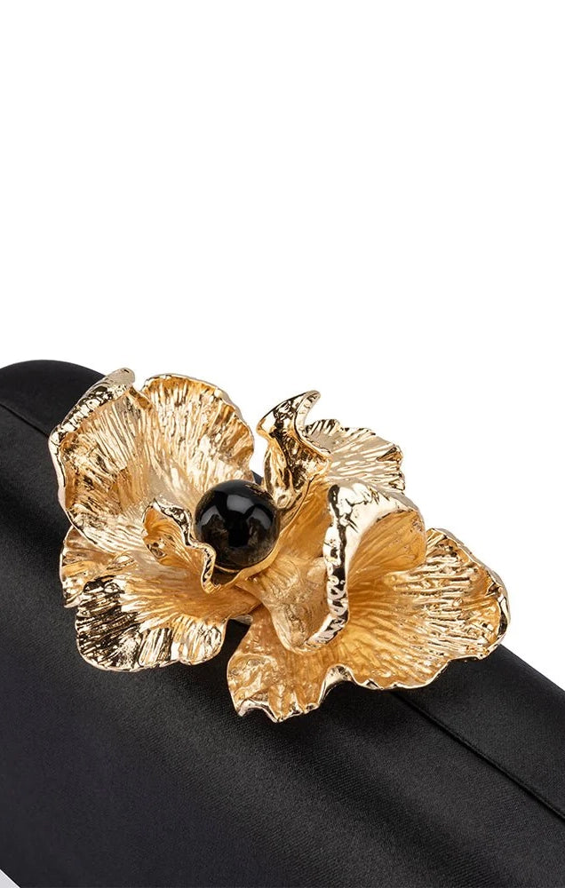 ADELE ORCHID LOCK CLUTCH