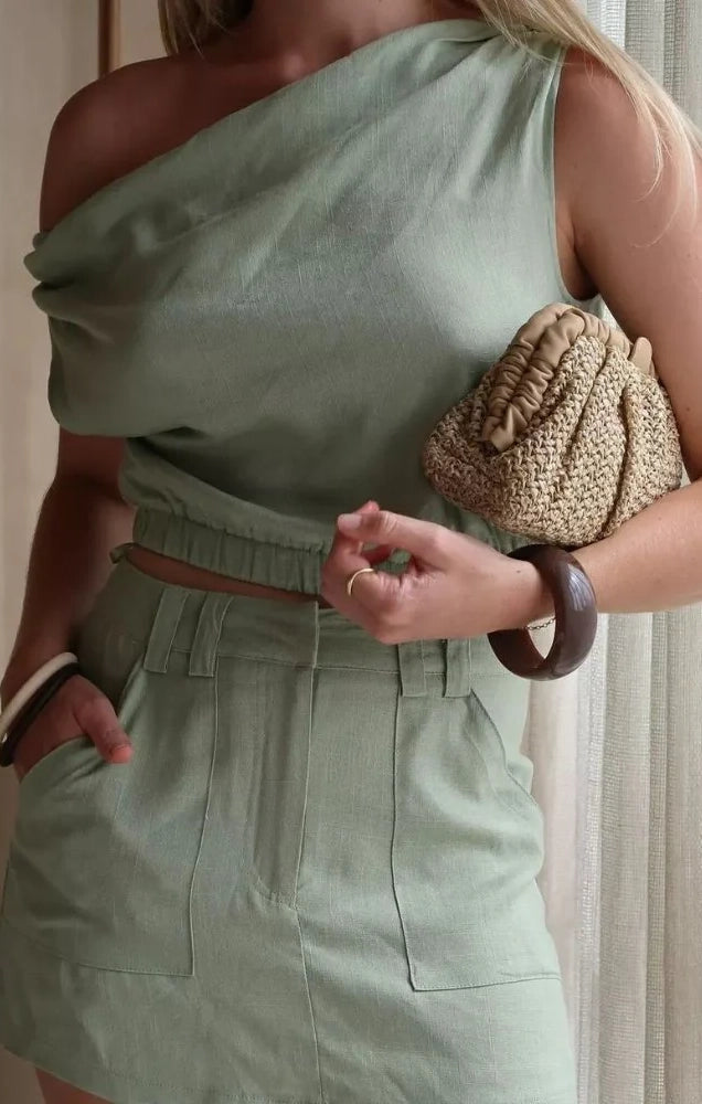 Amalia Petite Gathered Clutch