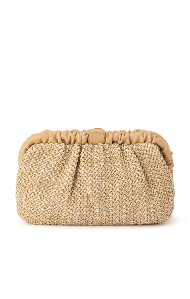 Amalia Pleated Woven Clutch