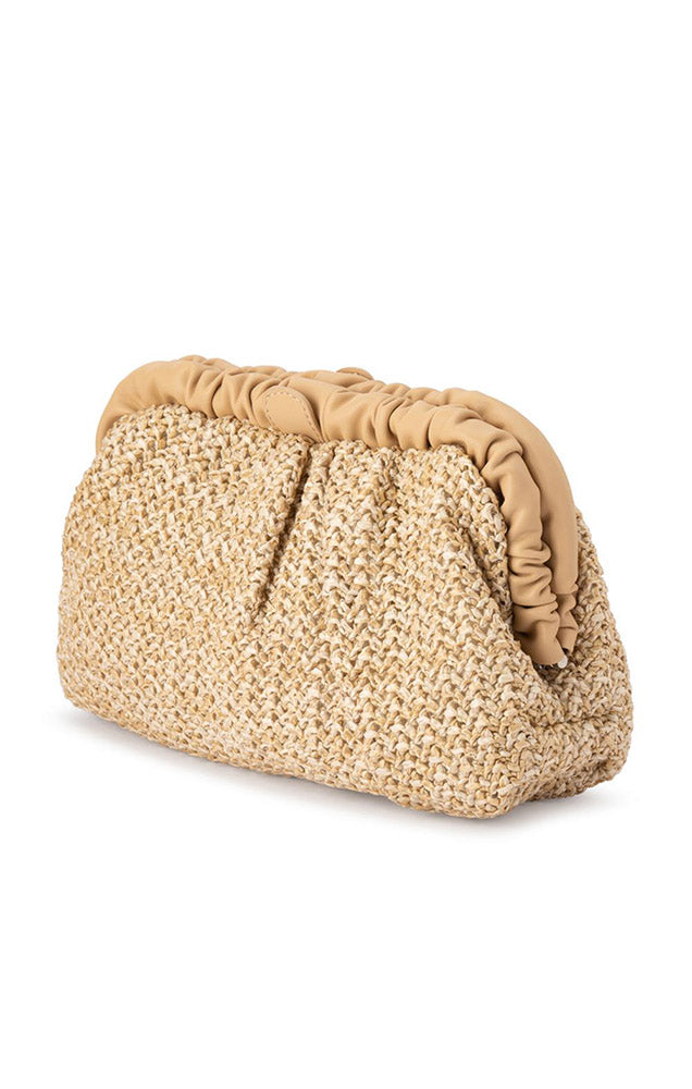 Amalia Pleated Woven Clutch