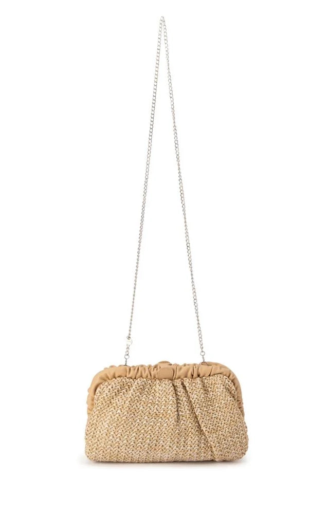 Amalia Pleated Woven Clutch