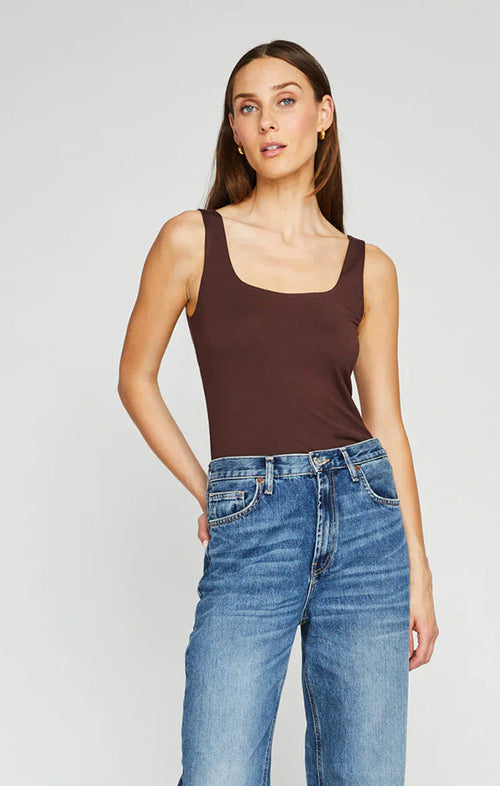 GENTLE FAWN BELIZE TANK TOP IN CHOCOLATE