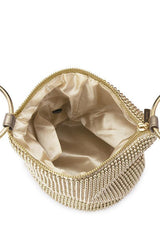 BIANCA BALL MESH HANDLE BAG IN GOLD