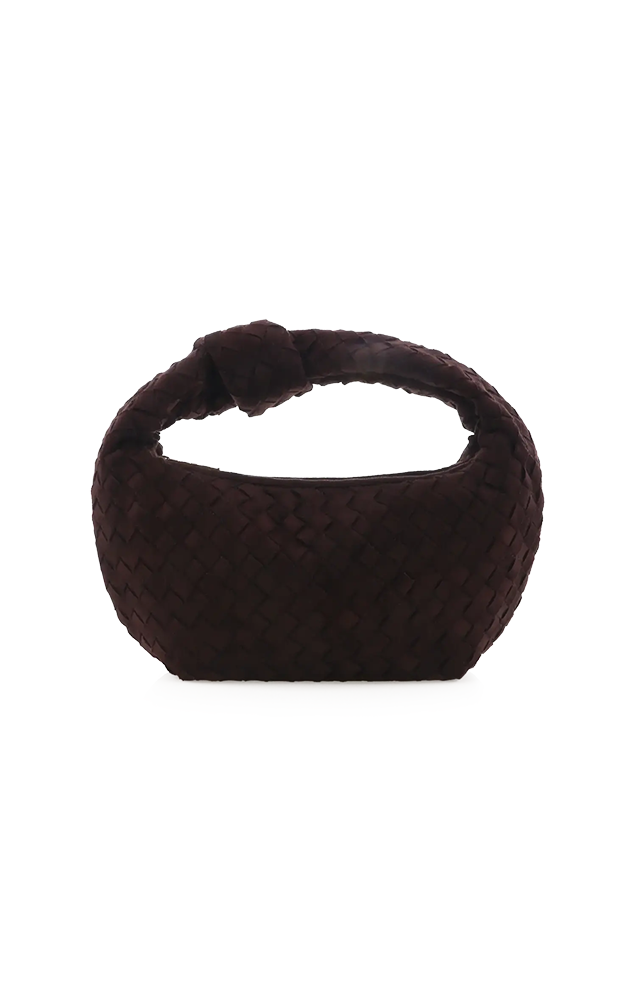 KERI HANDLE BAG IN CHOCOLATE SUEDE
