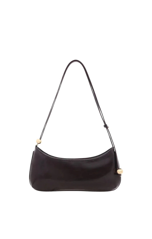 ROSABELLE SHOULDER BAG IN CHOCOLATE SHINE