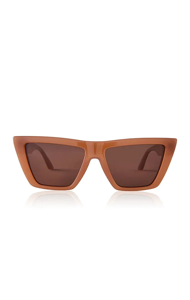 MELROSE SUNGLASSES IN LIGHT TAUPE/LIGHT BROWN