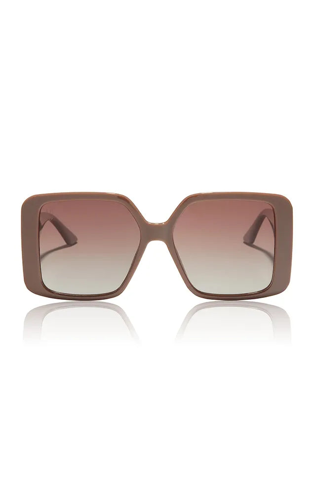 dime. DRAMA QUEEN SUNGLASSES IN SHINY COOL BROWN/BROWN GRADIENT