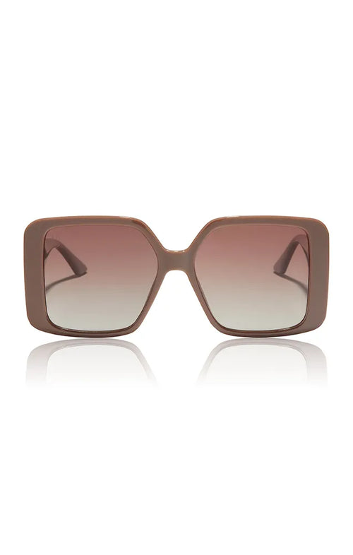 dime. DRAMA QUEEN SUNGLASSES IN SHINY COOL BROWN/BROWN GRADIENT