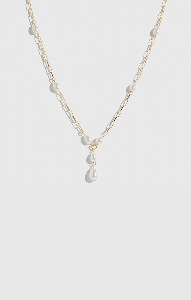 Paperclips & Pearls Necklace