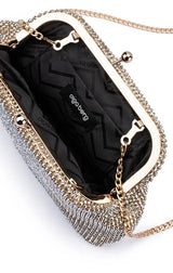 Ela Crystal Mesh Clutch