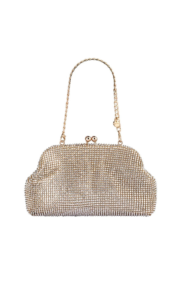 Ela Crystal Mesh Clutch