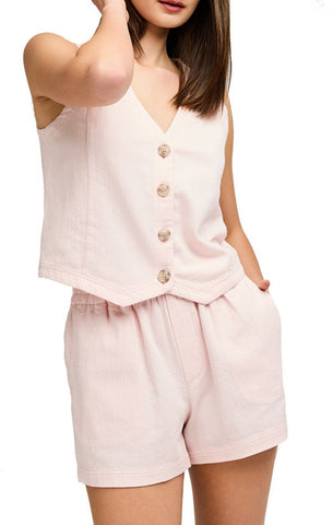 Z SUPPLY CAMPO BUTTON UP GAUZE TOP IN BLACK