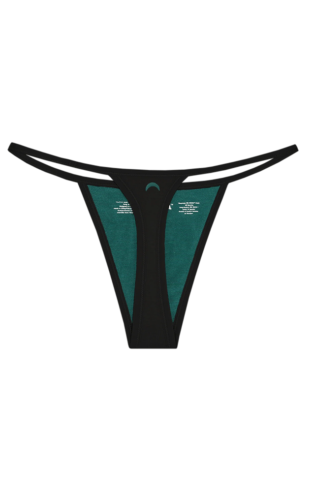 MINERAL UNDIES - STRING THONG 2.0 IN BLACK