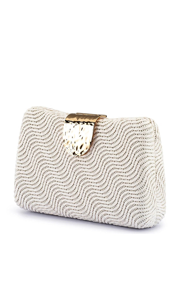 LINDY WOVEN CLUTCH