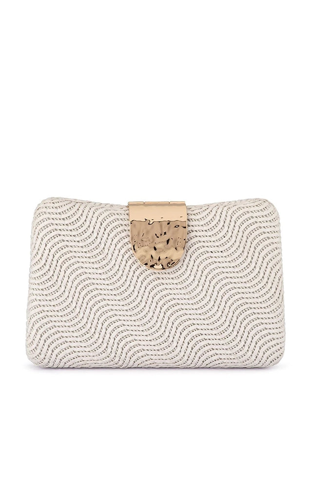 LINDY WOVEN CLUTCH