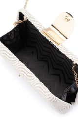 LINDY WOVEN CLUTCH