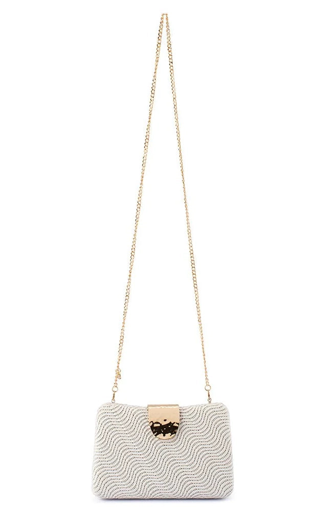 LINDY WOVEN CLUTCH