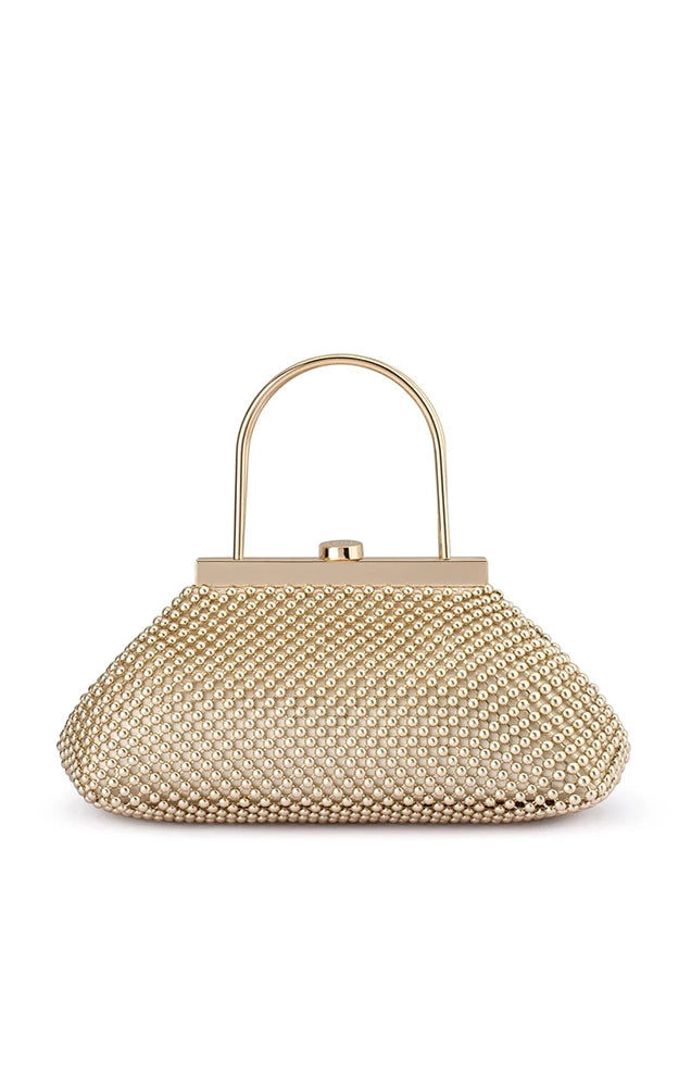 Mimi Ball Mesh Frame Clutch