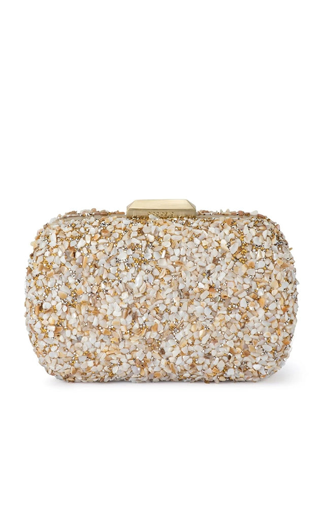 Savannah Pebble Clutch in Natural