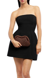 Taylor Crochet Clutch in Bronze