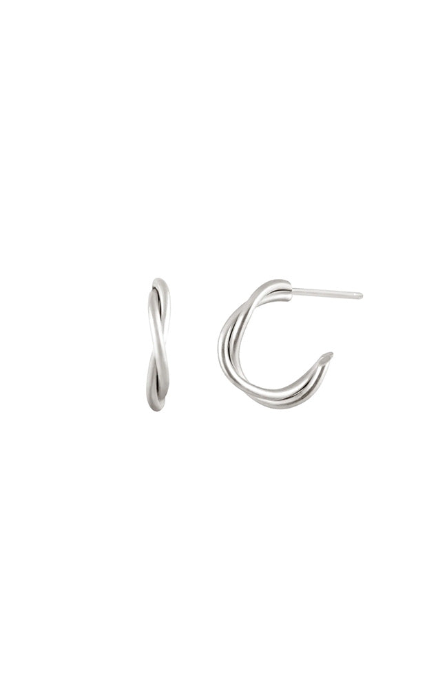TWENTY COMPASS BIARRITZ HOOPS IN SILVER